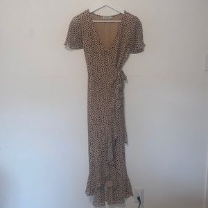 Farrow Small Spotted Wrap Dress